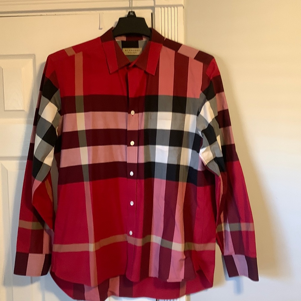 Mens Burberry check shirt size XL